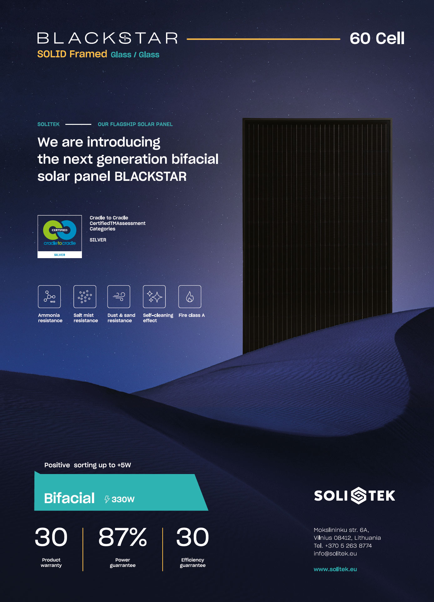 SoliTek pristato pažangiausią saulės modulį BLACKSTAR