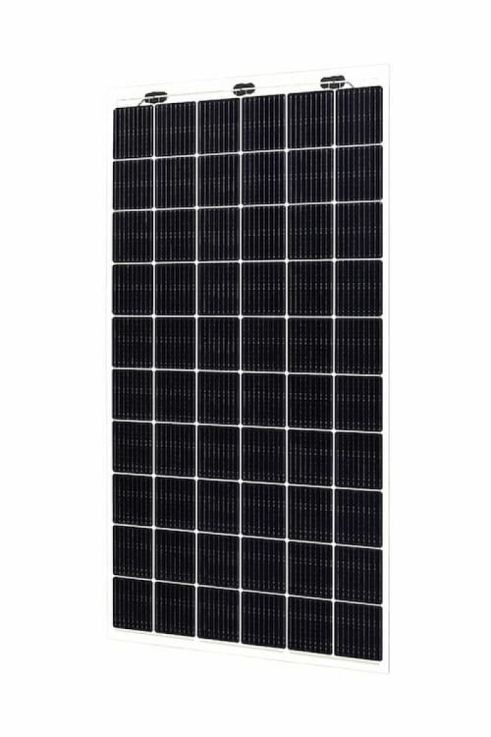 Saulės elektrinės įrengimas su lietuviškais saulės moduliais Solid Bifacial 